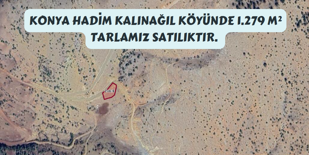 KONYA HADİM KALINAĞIL 1.279M² TARLAMIZ SATILIKTIR. - KONYA HADİM fotoğraf 7